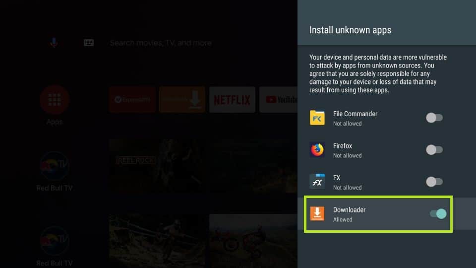 Steps to install titanium tv apk on android tv