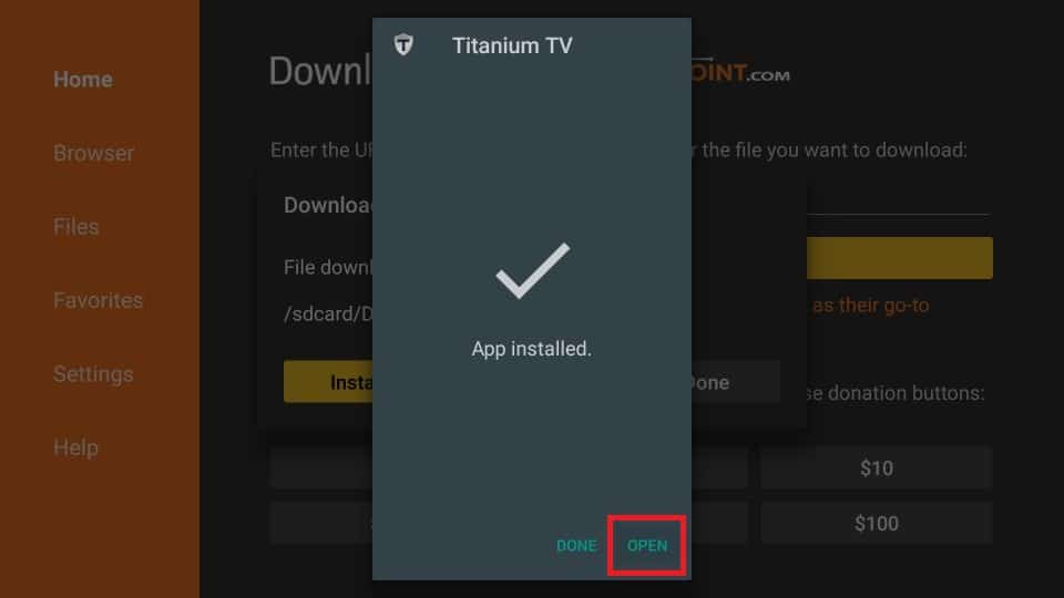 How to use titanium tv apk