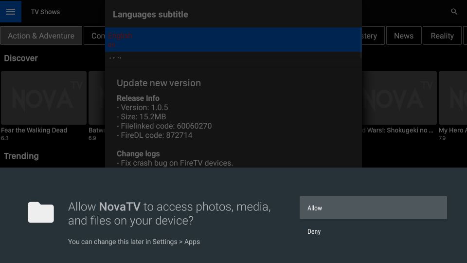 How to install Nova tv apk on mi box