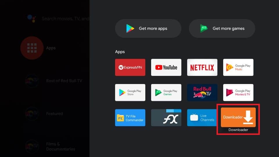 Install theater plus apk on android tv