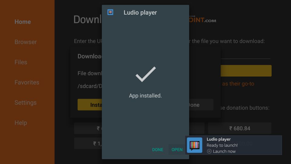 Ludio Player APK for Firestick