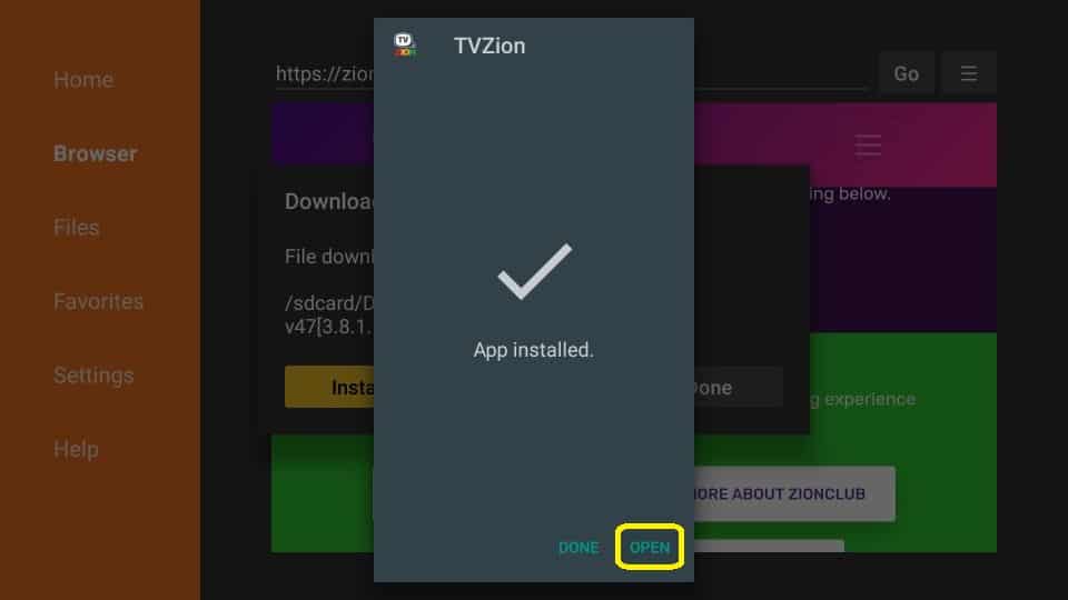 how to install TVZion APK on firestick