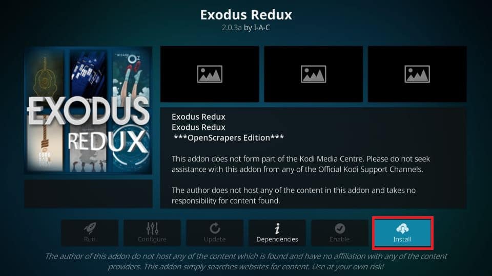 How to install kodi exodus redux addon