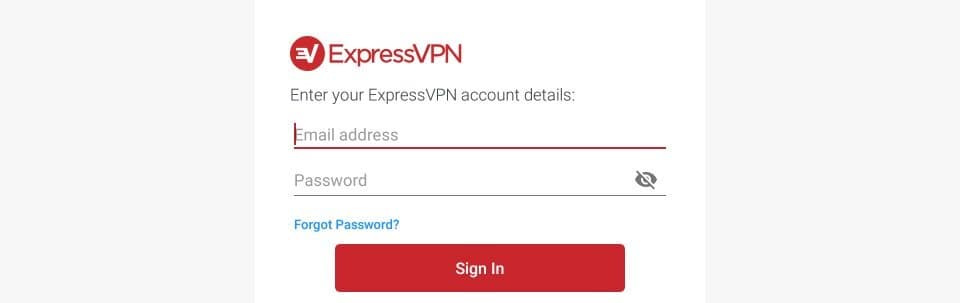 sign in to expressvpn