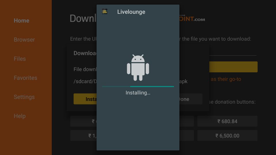 how to install Live Lounge APK on firestick