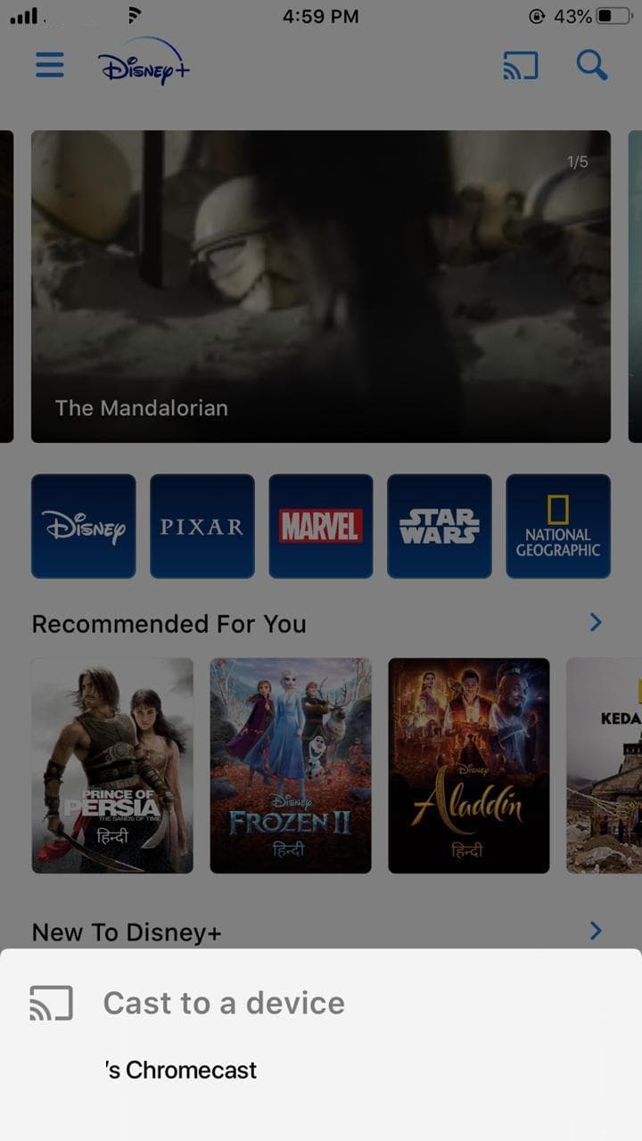 Disney+ is not Available on this Chromecast Device
