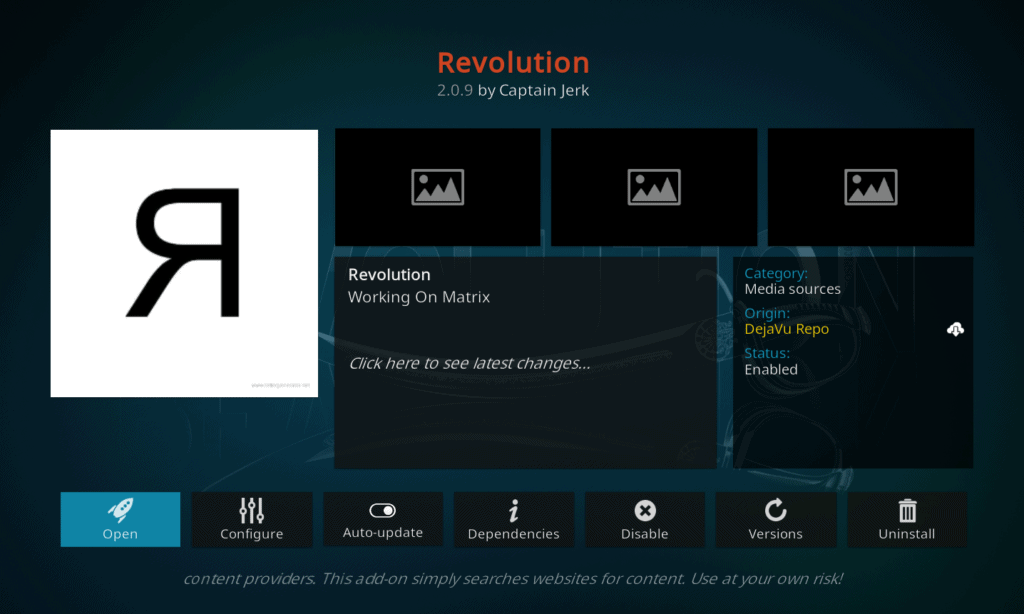 how to install Revolution addon on Kodi