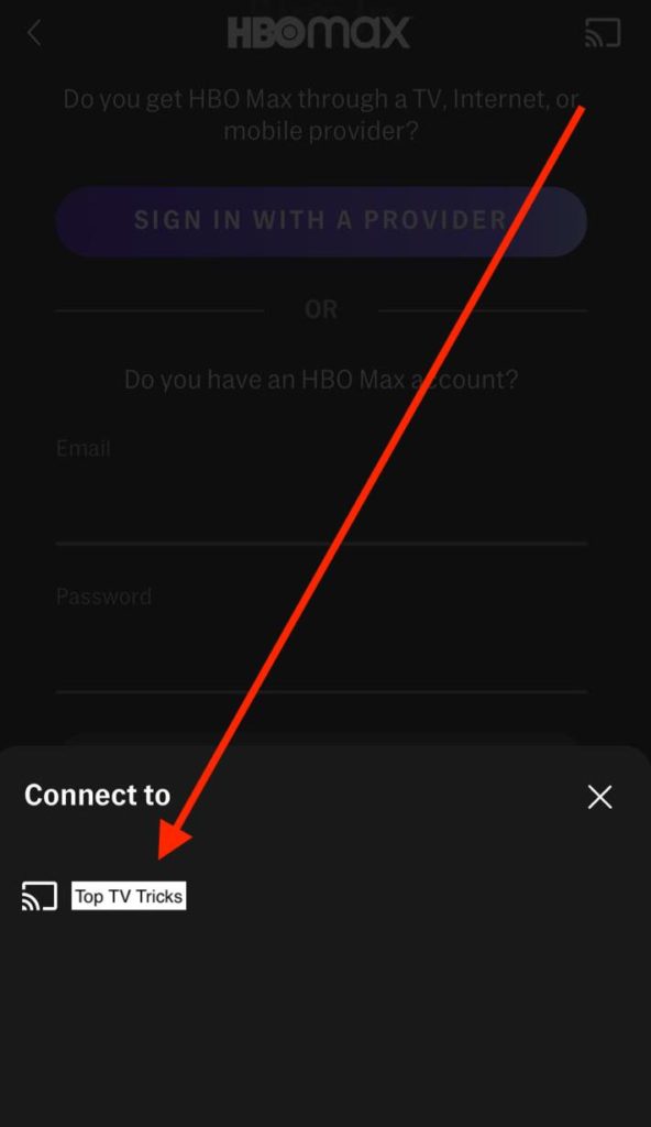 how to chromecast hbo max on a tv