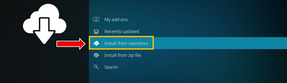 scroll to Install from repository tab and select it.
