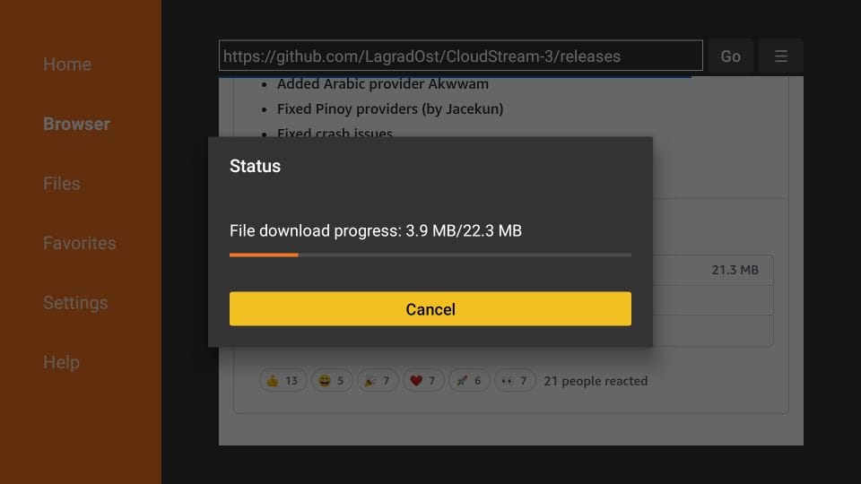 Download cloudstream on firestick