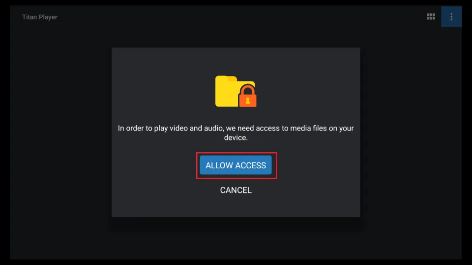 click allow access